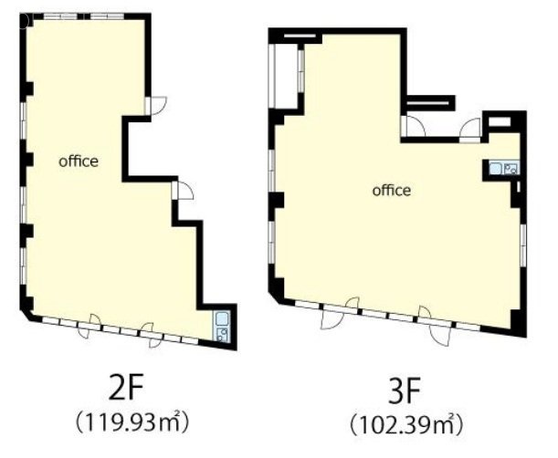 阿部ビル2F～3F 間取り図