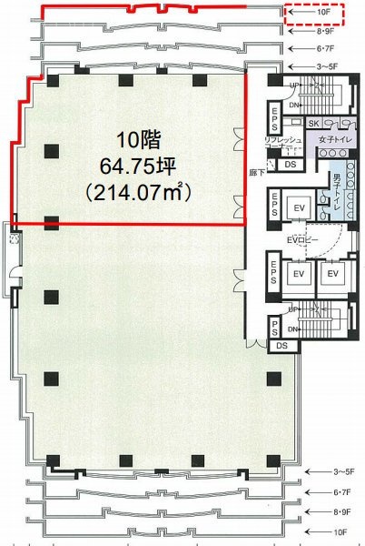 ラウンドクロス川崎10F 間取り図