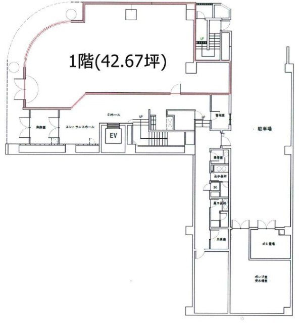 高輪偕成(タカナワカイセイ)ビル1F 間取り図