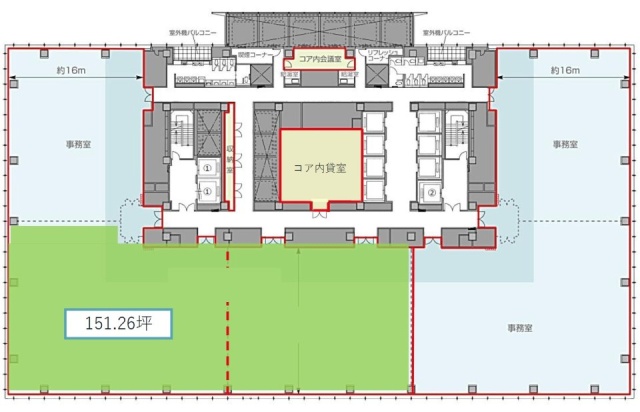 グラントウキョウサウスタワー702分割 間取り図