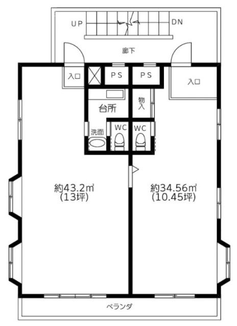 第二ハローハイツ2F 間取り図