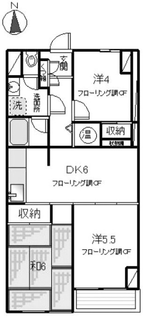 藤和大久保コープ2F 間取り図