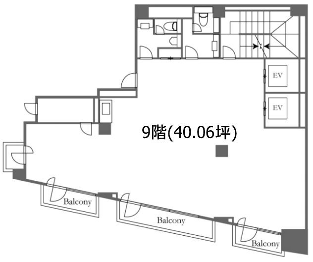 小田急神田岩本町ビル9F 間取り図