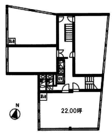 小島(旧館)ビル6F 間取り図