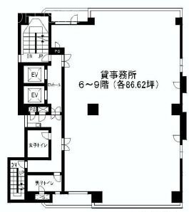 浅野(新館)ビル8F 間取り図