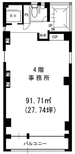 浜町落合ビル4F 間取り図