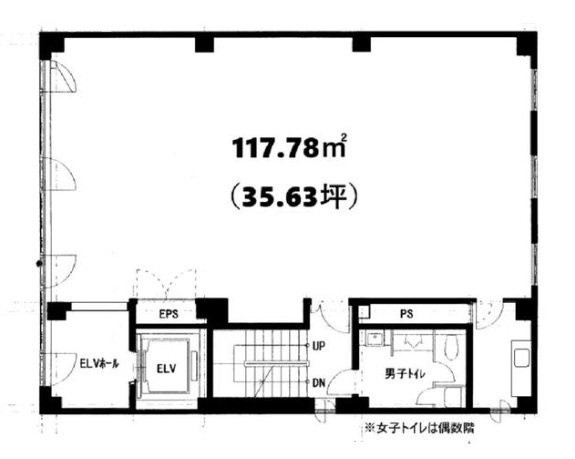芝大門RUビル3F 間取り図