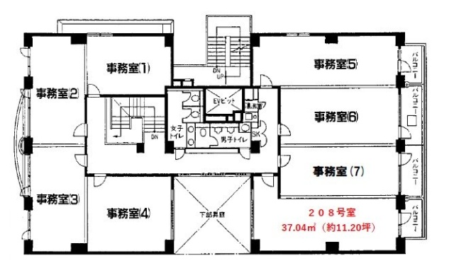 藤和シティコープ錦糸町208 間取り図