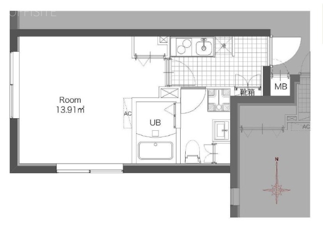 センターコート芝302 間取り図