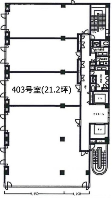 竹生第2(たけおだい2)ビル403 間取り図