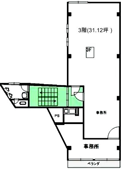 桂昇茅場町ビル3F 間取り図