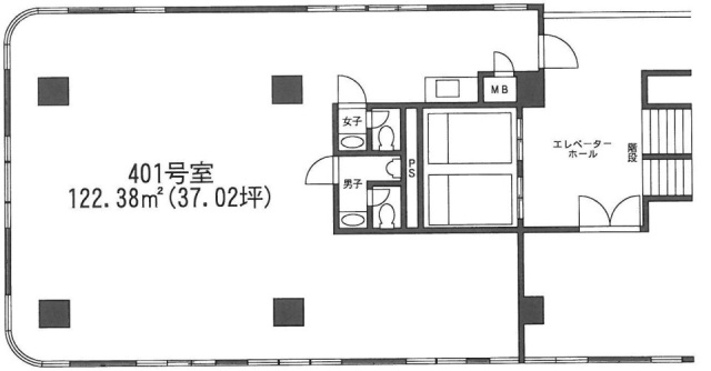 エクレ新宿401 間取り図