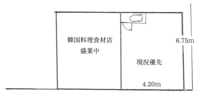 上町永田ハイツビル1F 間取り図