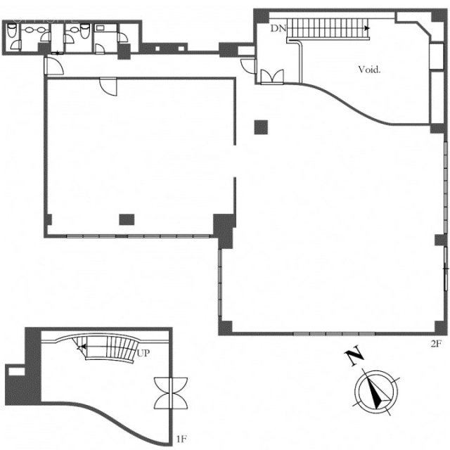 メイフェア・ミュゼ・レトワールセンター南駅前1F～2F 間取り図