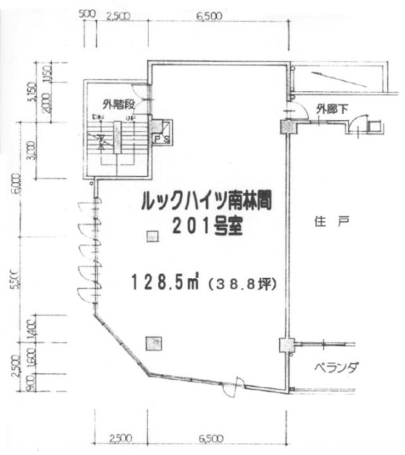 ルックハイツ南林間ビル201 間取り図