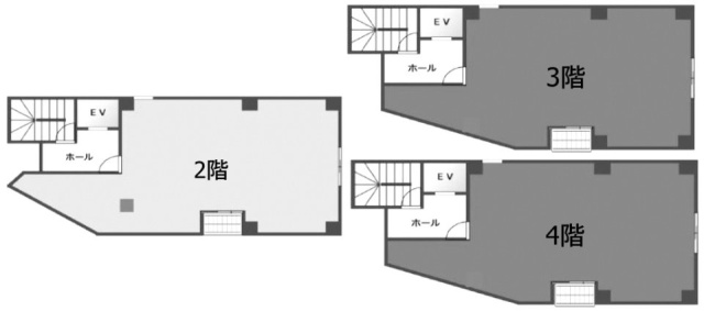 大朋ビル2F～4F 間取り図