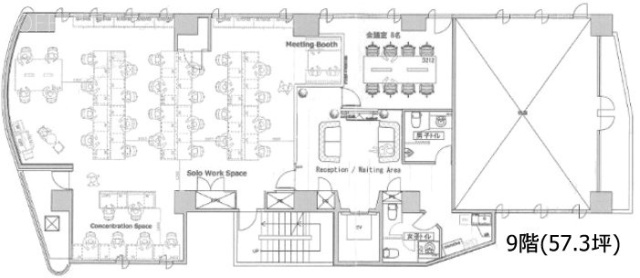 池袋サザンプレイス9F 間取り図