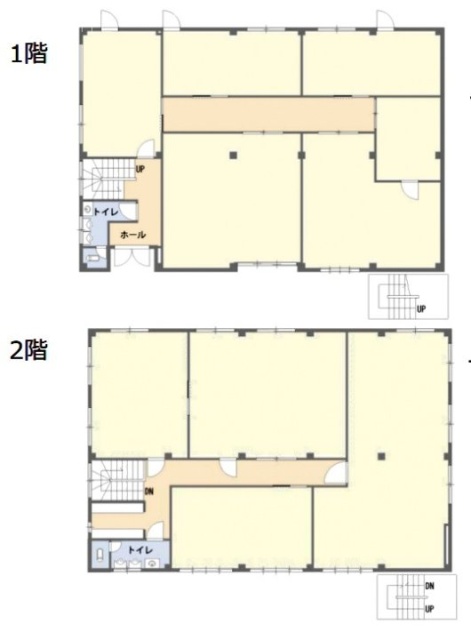 YBビル1F～2F 間取り図