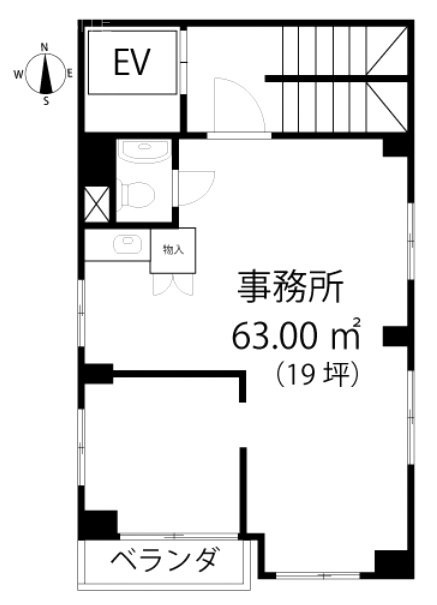 高林ビル3F 間取り図