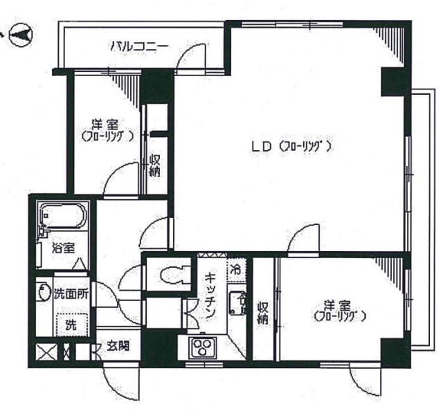 シャトー青山第3ビル301 間取り図