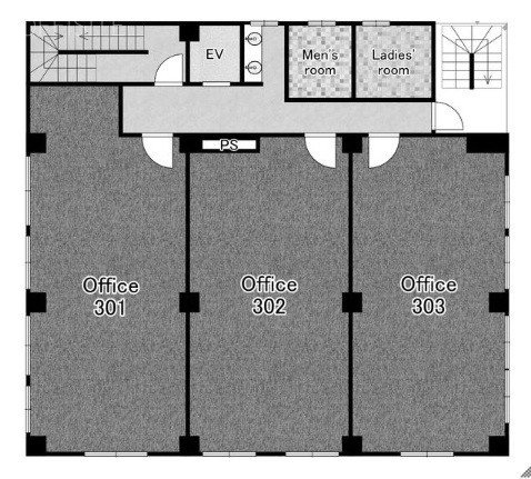 YAZAWADEUXビル302 間取り図