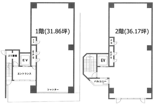 千住ビル51F～2F 間取り図