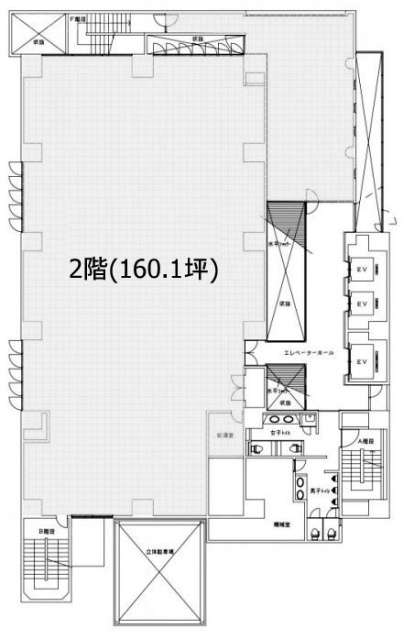 上野駅前ビル2F 間取り図