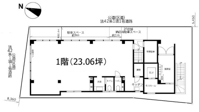 フラット千鳥1F 間取り図