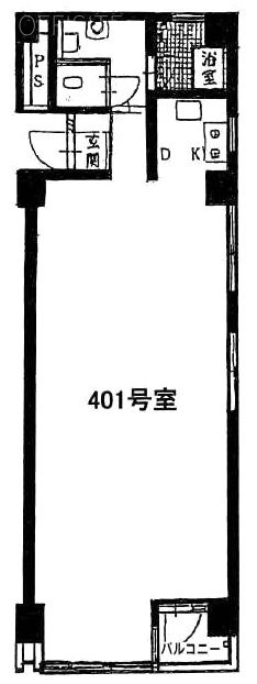 清桜ハイツ401 間取り図