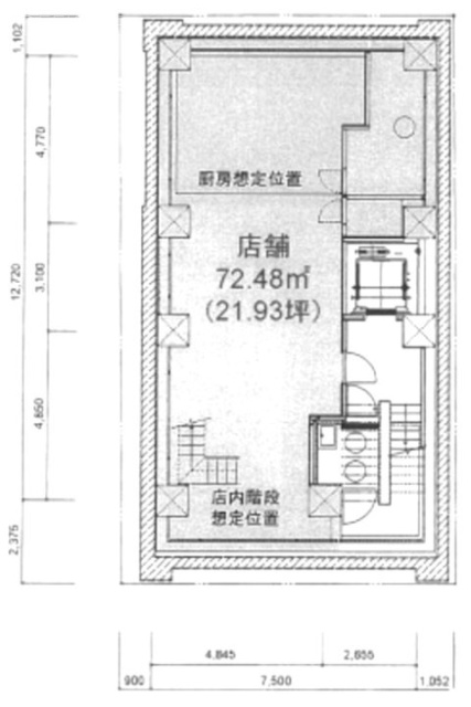 銀座モリタビルB1F 間取り図