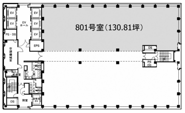 新宿三井ビルディング2号館801 間取り図