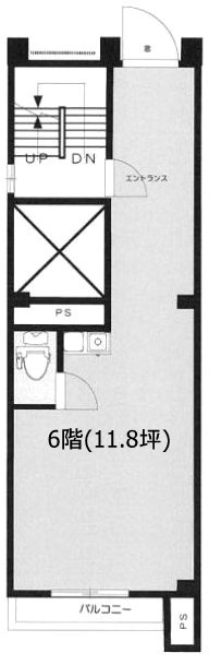 銀座白亜ビル6F 間取り図