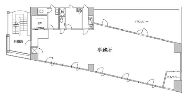 渋谷ふじみビルディング5F 間取り図