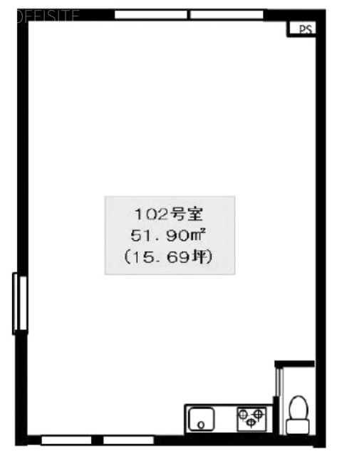 アゼリアコート下北沢ビル102 間取り図