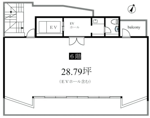 長谷川力ビル6F 間取り図