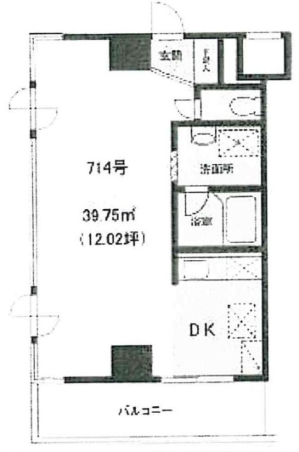 関内フレックスビル714 間取り図