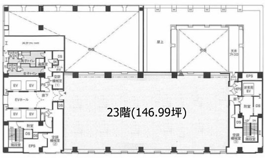 シーフォートスクエアセンタービル23F 間取り図