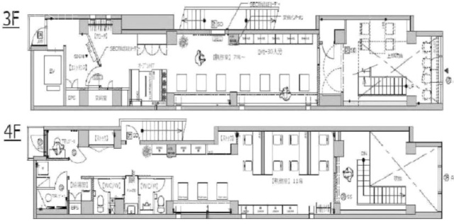 IMAS新橋ビル3F~4F 間取り図