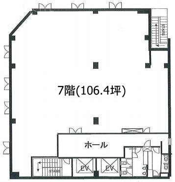 セイコーサンシャインビルⅩⅡ7F 間取り図