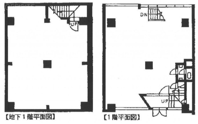 城辺橋ビル別館B1F～1F 間取り図