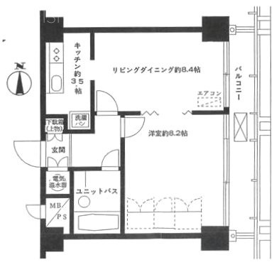 ノア芝大門504 間取り図