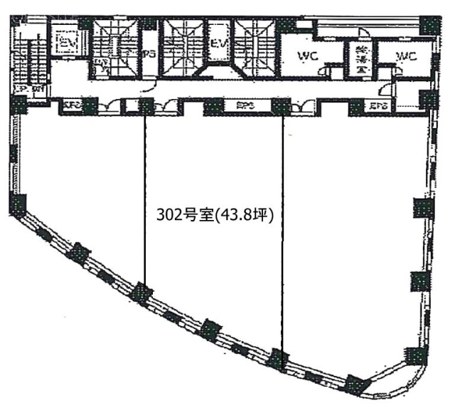 ルネパルティーレ汐留302 間取り図