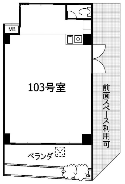 Gフラットビル103 間取り図