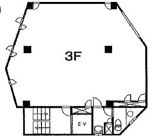 恵比寿AHビル3F 間取り図