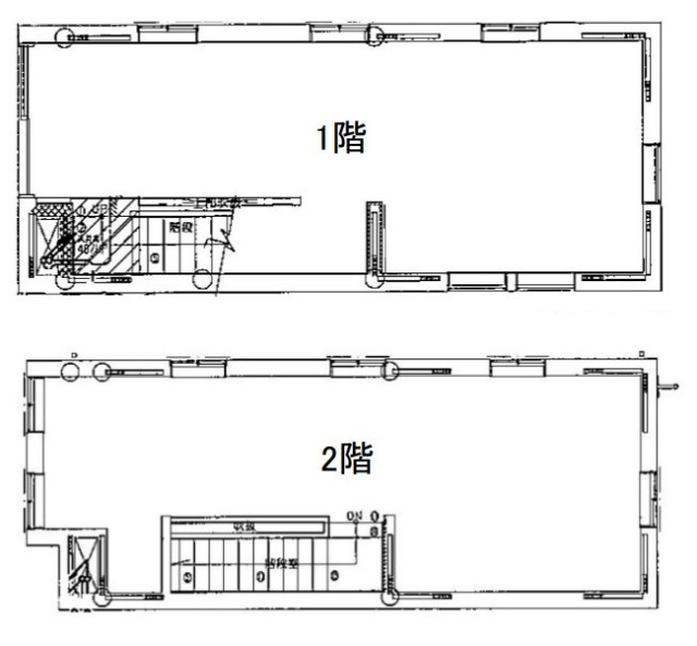 上大崎2丁目店舗事務所1F～2F 間取り図