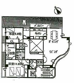 オーキッド元麻布ビル1F 間取り図