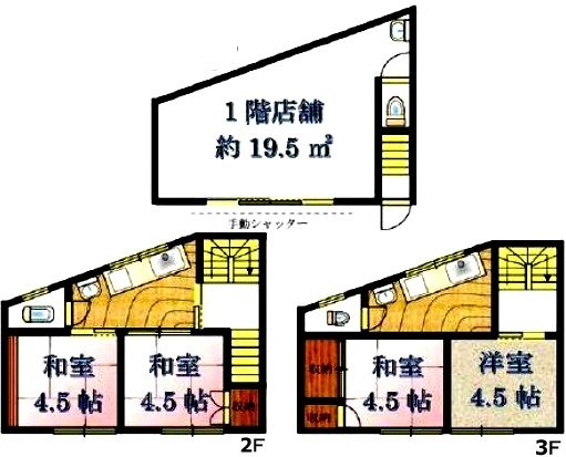 小池ビル1F～3F 間取り図