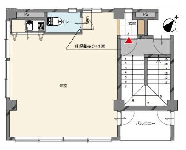 オークリッジ南青山ビル302 間取り図