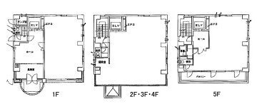 東金町セントラルビル1F~5F 間取り図