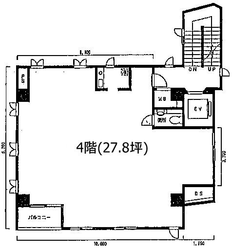 第2栄晃ビル4F 間取り図